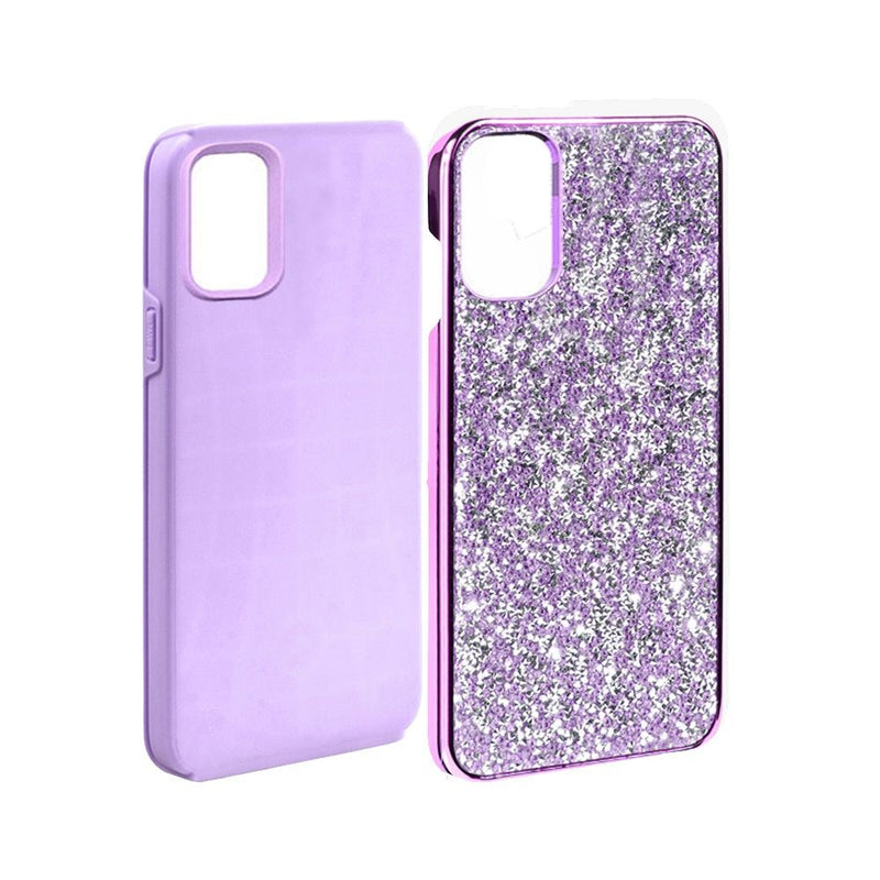 For Samsung Galaxy A51 4G Deluxe Diamond Bling Glitter Case Cover - Purple