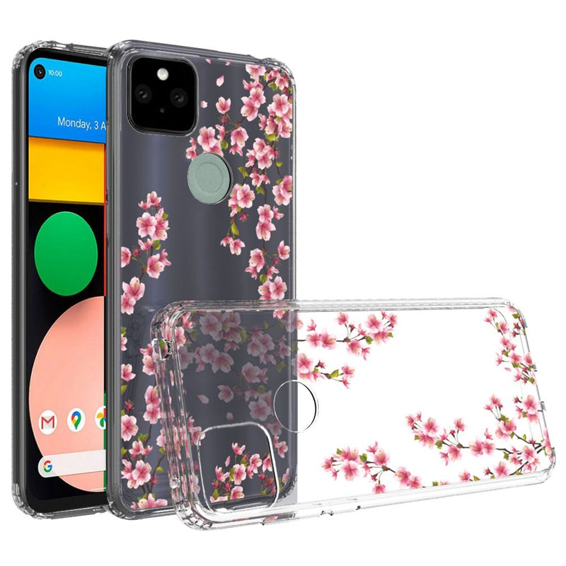 For Google Pixel 4a 5G (5G Version Only) Floral Printed Bumper Hybrid - Winter Jasmine