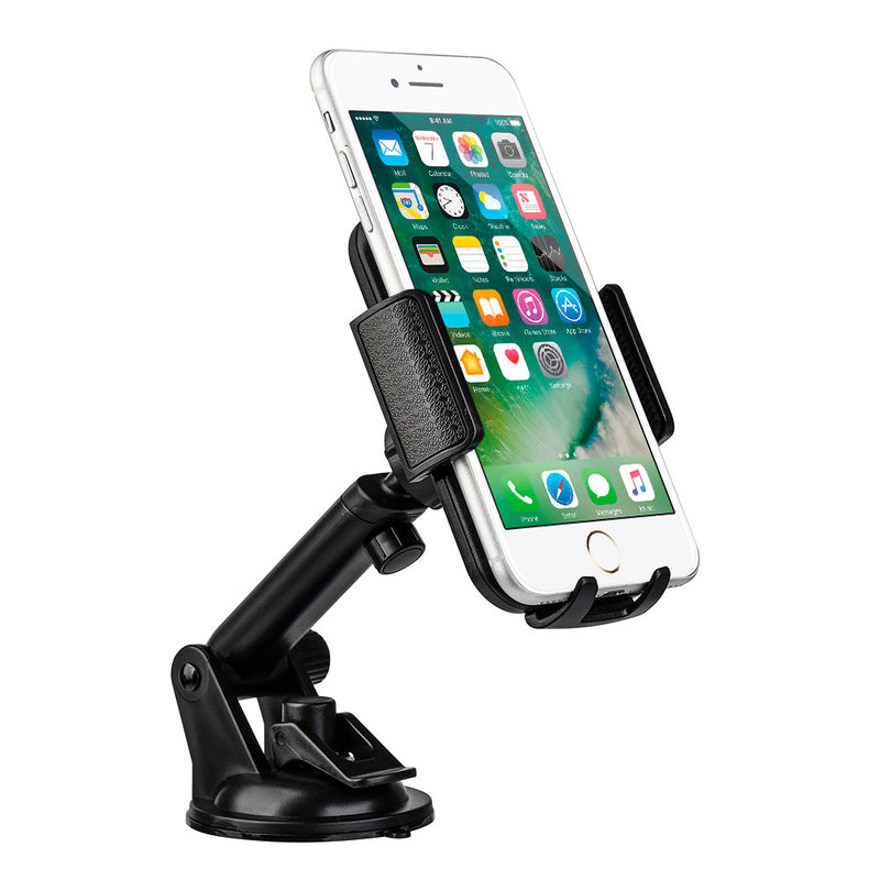 UNIVERSAL DASHBOARD / WINDSHIELD CELL PHONE CAR MOUNT PHONE HOLDER WITH ADJUSTABLE EXTENSION ARM