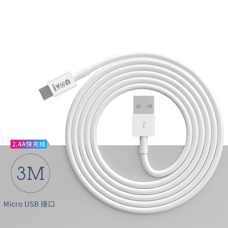 iVON Micro to USB 3M (10 Ft) Cable