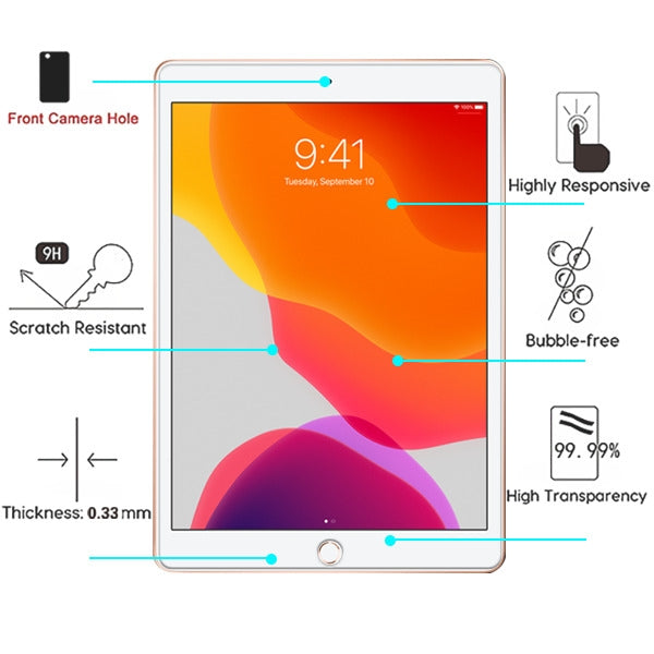 Premium AAA Tempered Glass Screen Protector for Apple iPad 7th/8th Gen - Clear