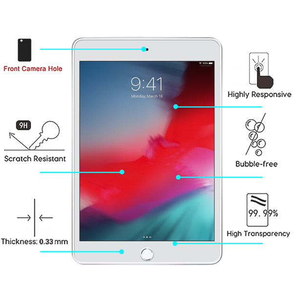 Premium AAA Tempered Glass Screen Protector for iPad Mini 1st/2nd/3rd Gen - Clear