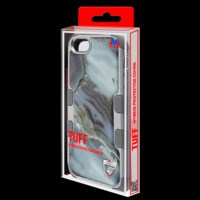 MyBat TUFF Krystal Gel Hybrid Protector Cover [Military-Grade Certified] for Apple iPhone 5s/5 / SE - Blue Agate Marble (Copper Grey) / Iron Gray