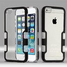 MyBat TUFF Panoview Hybrid Protector Cover for Apple iPhone 5s/5 / SE - Metallic Black / Transparent Clear