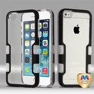 MyBat TUFF Panoview Hybrid Protector Cover for Apple iPhone 5s/5 / SE - Metallic Black / Transparent Clear