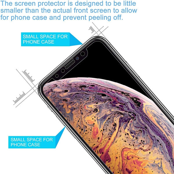 Premium AAA Full Cover Light Privacy Tempered Glass Screen Protector for Apple iPhone XS Max/11 Pro Max - Black Edge (No package)