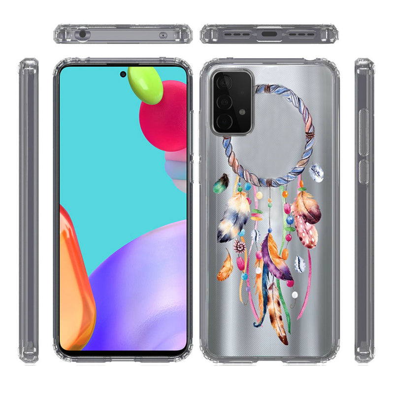 For Samsung Galaxy A52 5G Design Transparent Bumper Hybrid Case Cover - Dreams Come True