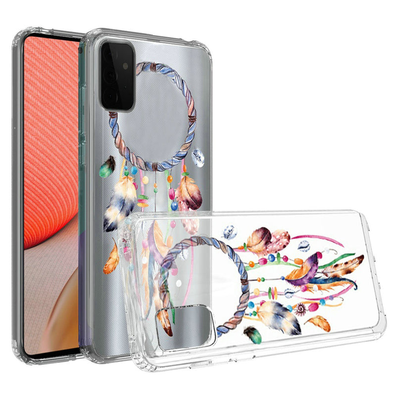 For Samsung Galaxy A72 5G Design Transparent Bumper Hybrid Case Cover - Dreams Come True