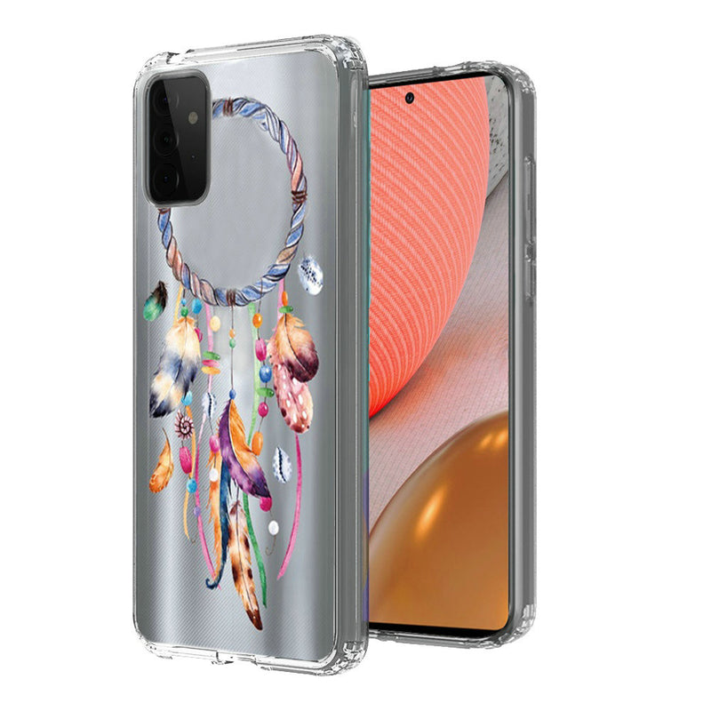 For Samsung Galaxy A72 5G Design Transparent Bumper Hybrid Case Cover - Dreams Come True