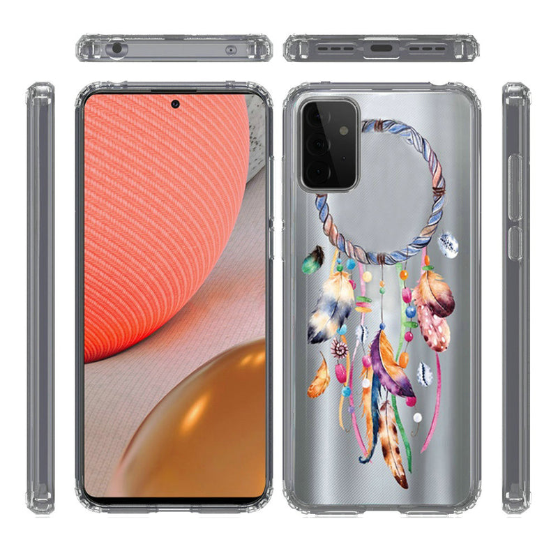 For Samsung Galaxy A72 5G Design Transparent Bumper Hybrid Case Cover - Dreams Come True