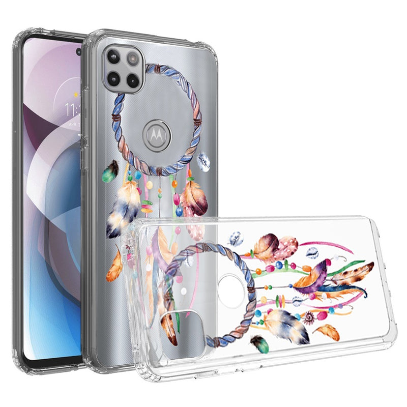 For Motorola Moto One 5G Ace Design Transparent Bumper Hybrid Case Cover - Dreams Come True