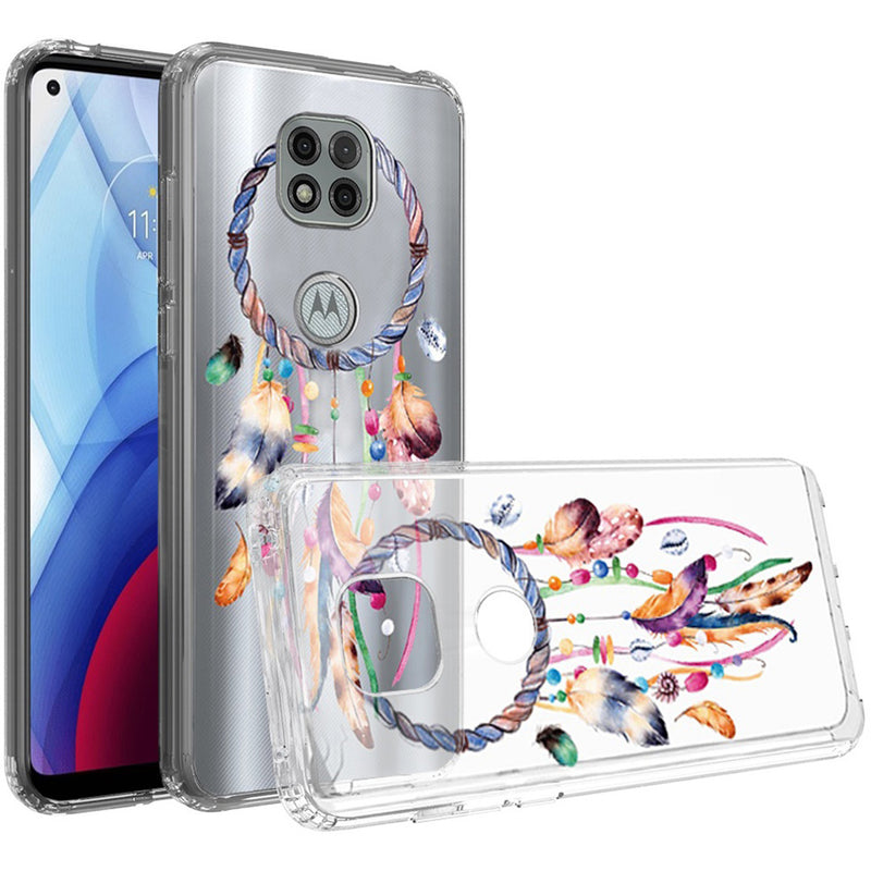 For Motorola Moto G Power 2021 Design Transparent Bumper Hybrid Case Cover - Dreams Come True