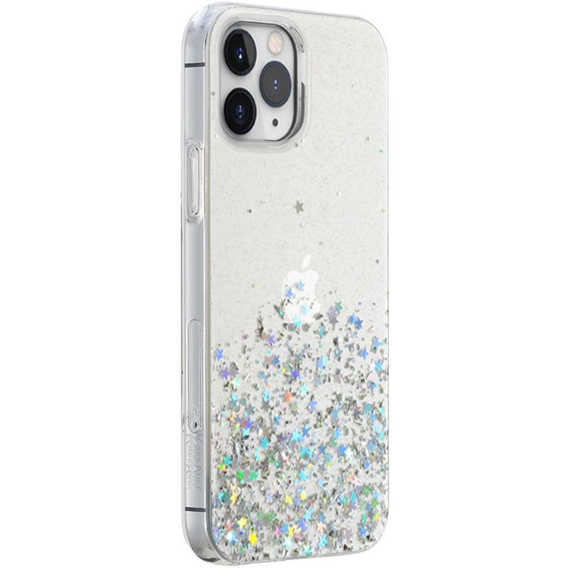 For Apple iPhone 12 6.1 inch Fashion Splash Epoxy Glitter - Clear