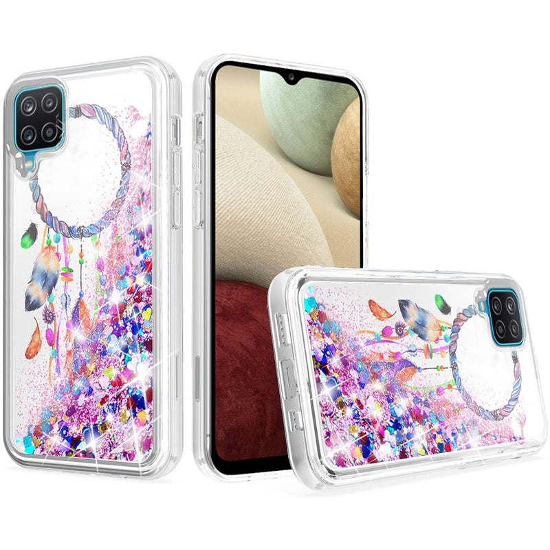 For Samsung A12 Liquid Quicksand Glitter Cover Case - Dreams Come True