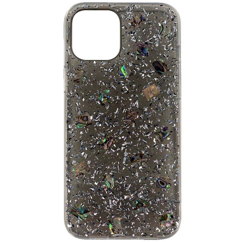 For Apple iPhone 12 6.7 inch Fashion Shell Epoxy Flakes Glitter - Smoke