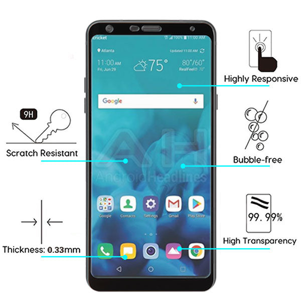 Full Coverage Tempered Glass Screen Protector for LG Stylo 4 / Stylo 4 Plus - Black