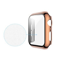 MyBat Fusion Protector Case (with Tempered Glass Screen Protector) for Apple Watch Series 4 40mm/Watch SE 40mm / Watch Series 6 40mm - Electroplated Rose Gold