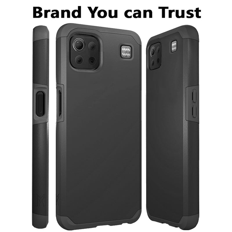 For LG K92 5G Premium Minimalistic Slim Tough ShockProof Hybrid Case Cover - Black