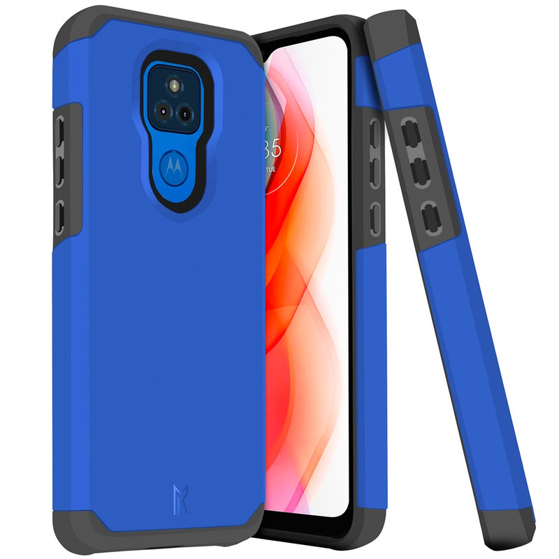 For Motorola Moto G Play 2021 Premium Minimalistic Slim Tough ShockProof Hybrid Case Cover - Classic Blue