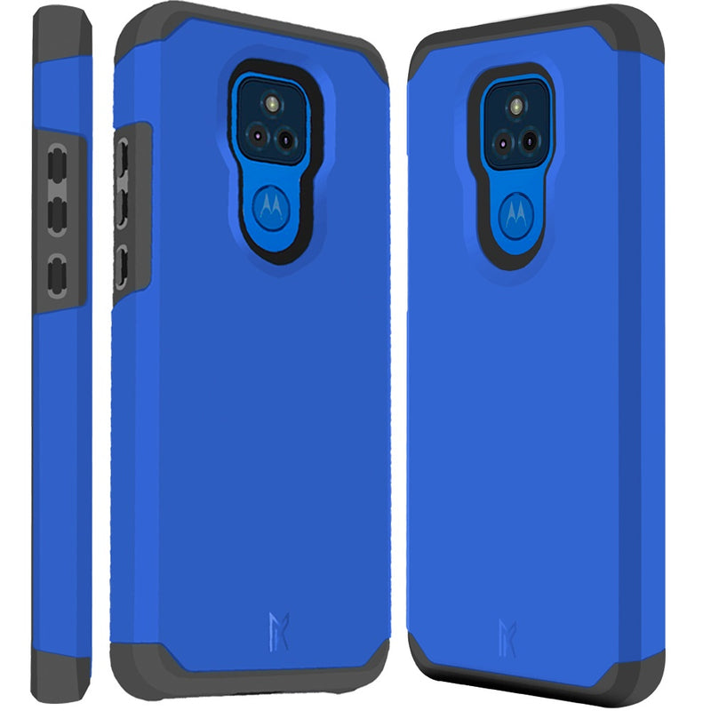 For Motorola Moto G Play 2021 Premium Minimalistic Slim Tough ShockProof Hybrid Case Cover - Classic Blue