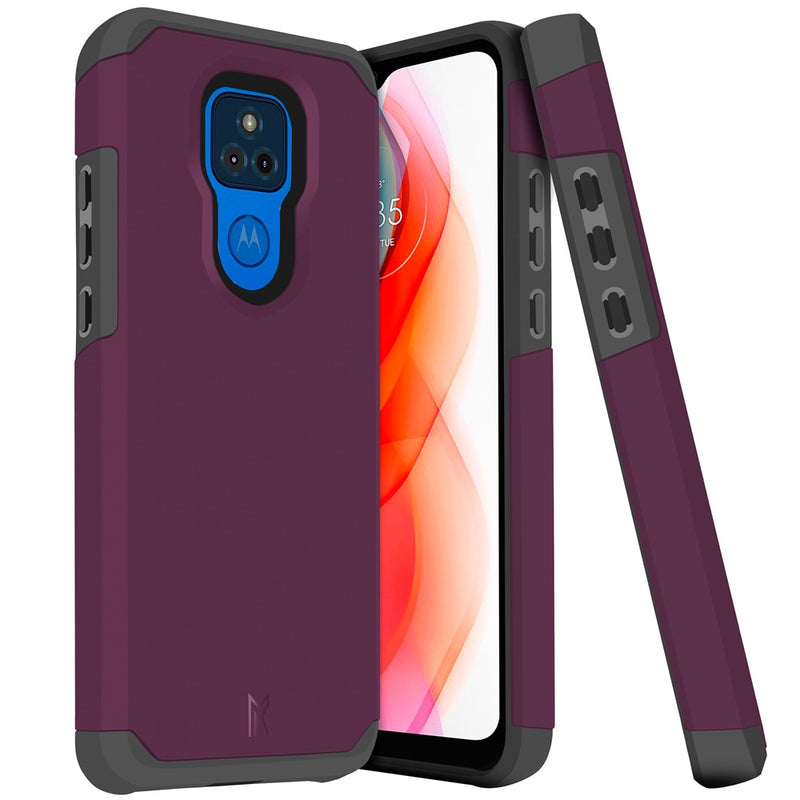 For Motorola Moto G Play 2021 Premium Minimalistic Slim Tough ShockProof Hybrid Case Cover - Magenta Purple