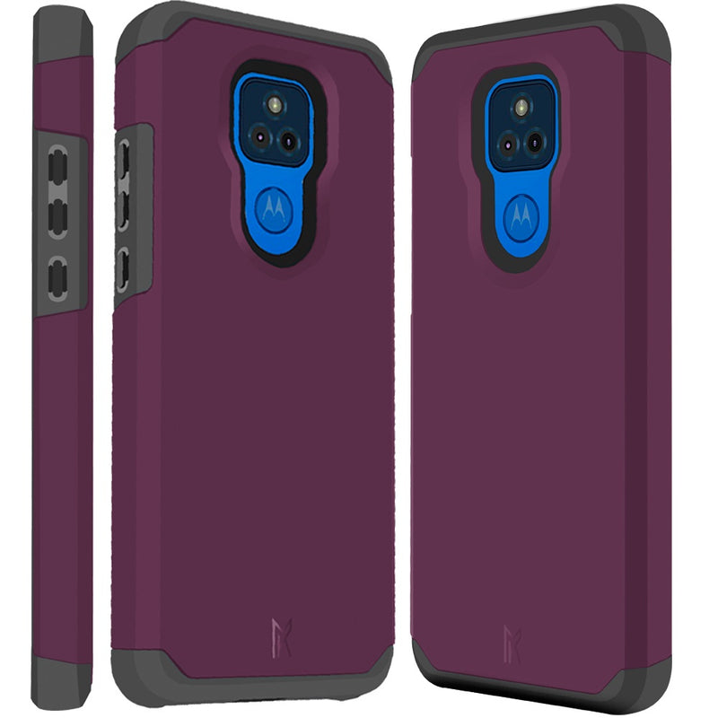 For Motorola Moto G Play 2021 Premium Minimalistic Slim Tough ShockProof Hybrid Case Cover - Magenta Purple