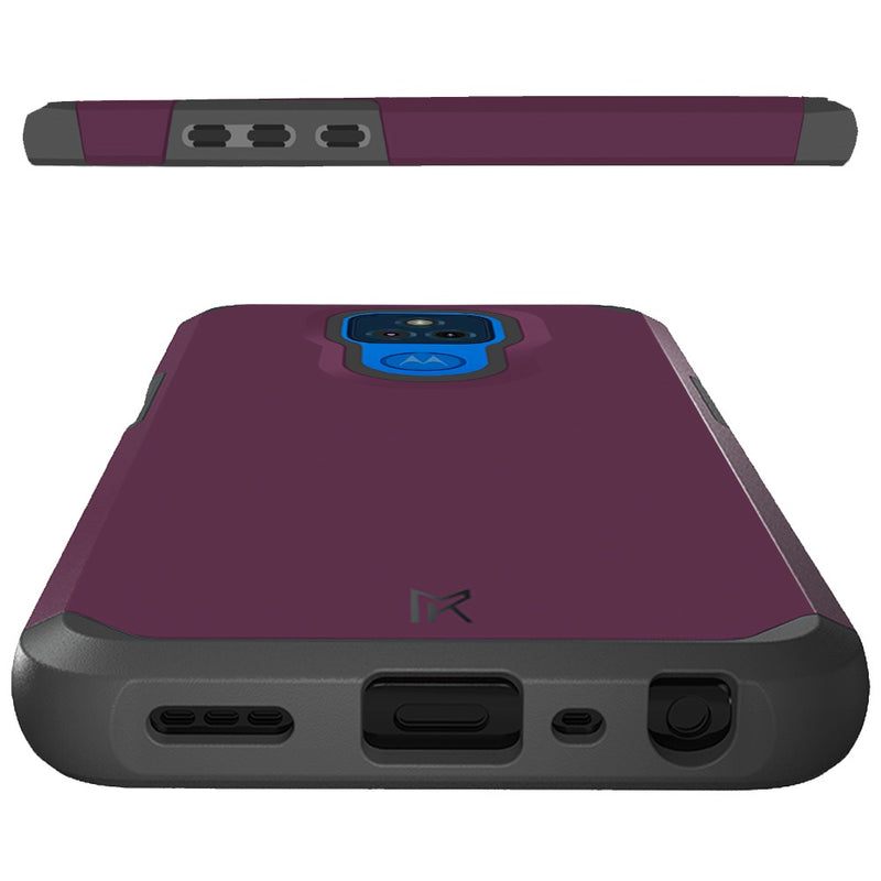 For Motorola Moto G Play 2021 Premium Minimalistic Slim Tough ShockProof Hybrid Case Cover - Magenta Purple