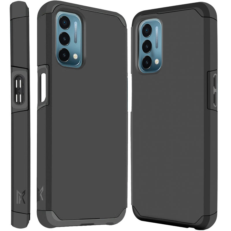 For Oneplus Nord N200 5G Premium Minimalistic Slim Tough ShockProof Hybrid Case Cover - Black