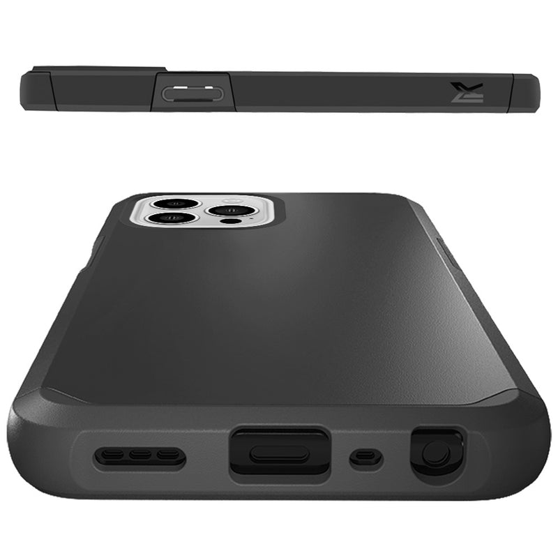 For iPhone 13 Pro Max Premium Minimalistic Slim Tough ShockProof Hybrid Case Cover - Black
