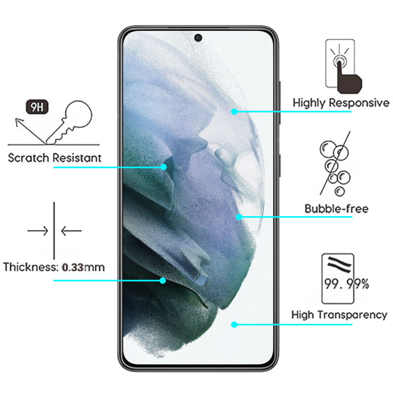 MyBat Tempered Glass Screen Protector (2.5D) for Samsung Galaxy S21 Fan Edition - Clear