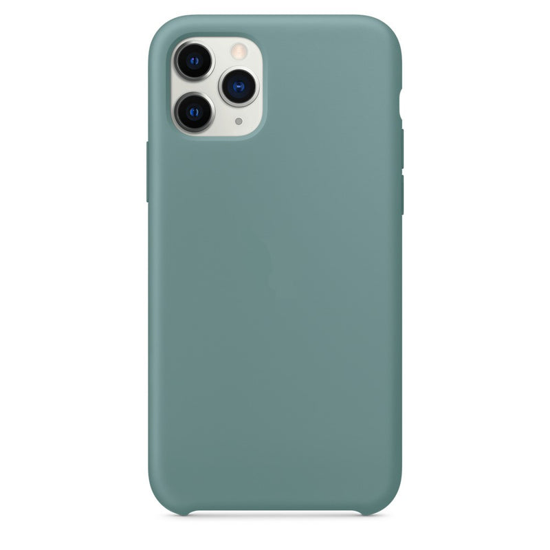 Soft Silicone Gel Skin Cover Case For iPhone 12 Pro Max (6.7") - Midnight Green