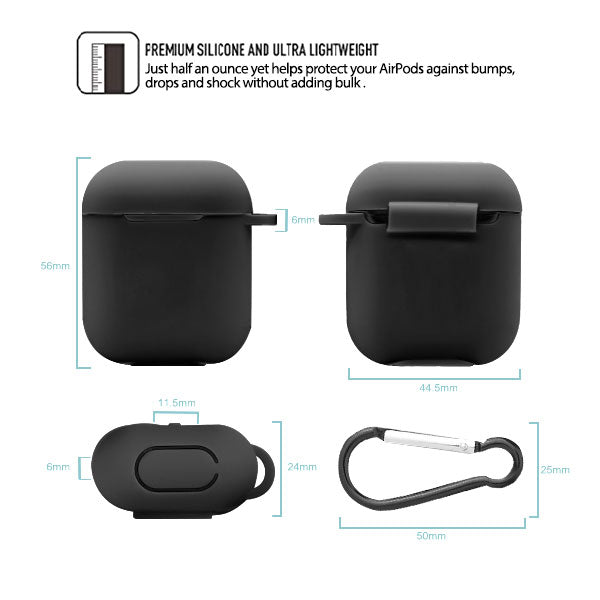 Airium Protective Case for Apple AirPods with Wireless Charging Case - Black