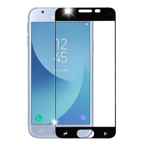Full Coverage Tempered Glass Screen Protector for Samsung J337 (Galaxy J3 (2018))/Galaxy J3 V/J3 3rd Gen / Galaxy J3 Star - Black