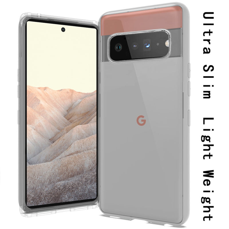 For Google Pixel 6 Pro TPU Gel Skin Flexible Skinny Case Cover - Clear