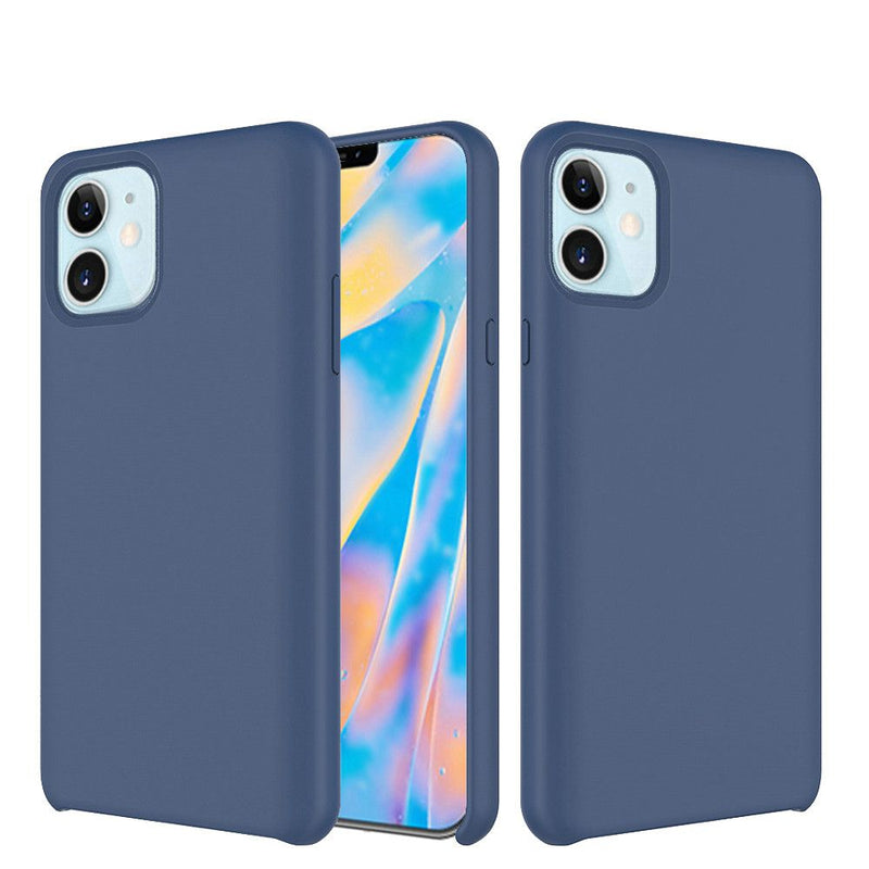 For iPhone 12 Mini 5.4 Slick Tough Metallic Design Hybrid Case Cover - Dark Blue