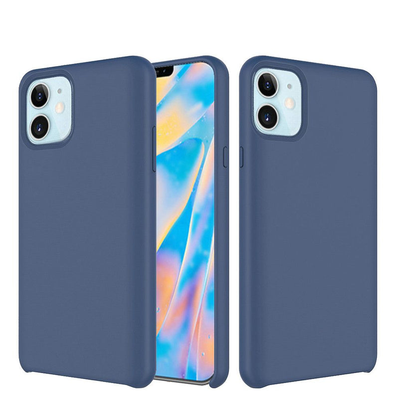 For iPhone 12 Mini 5.4 Soft Silicone Gel Skin Cover Case - Blue Cobalt