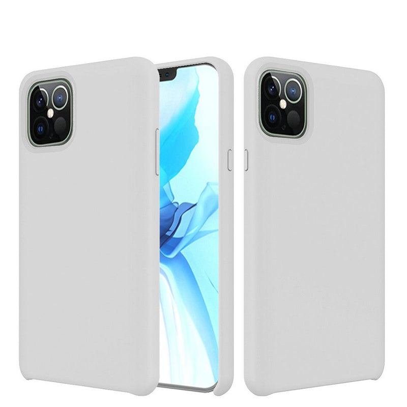 For iPhone 12/Pro (6.1 Only) Soft Silicone Gel Skin Cover Case - White