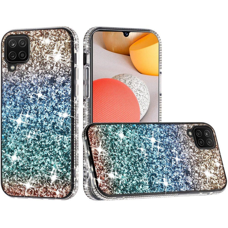 For Samsung A42 5G Decorative Glitter with Diamond All Around Hybrid - A Style