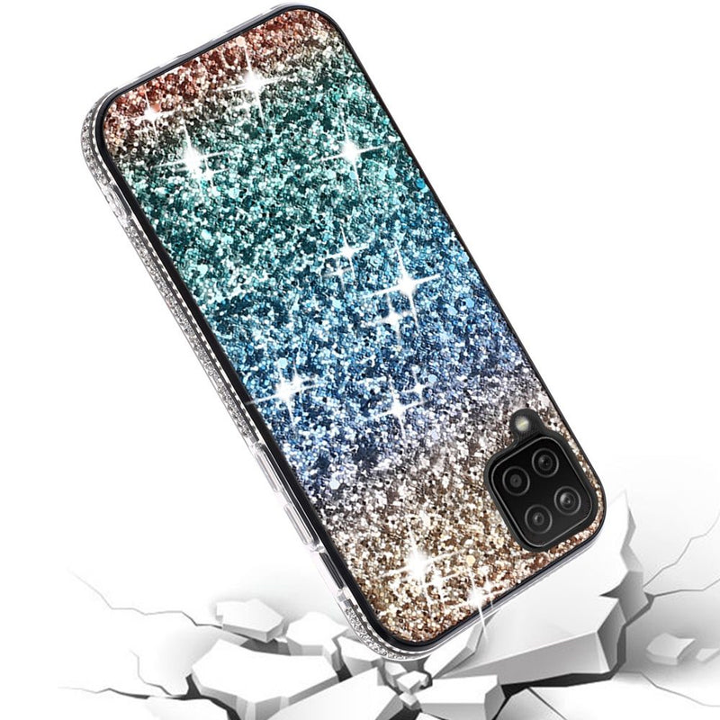 For Samsung A42 5G Decorative Glitter with Diamond All Around Hybrid - A Style