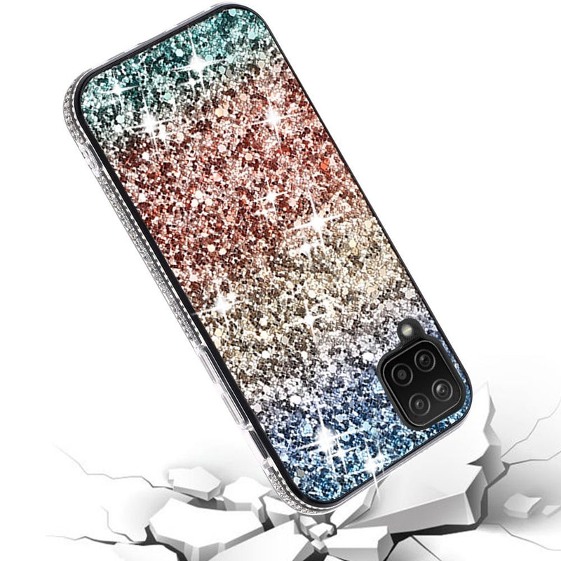 For Samsung A42 5G Decorative Glitter with Diamond All Around Hybrid - B Style