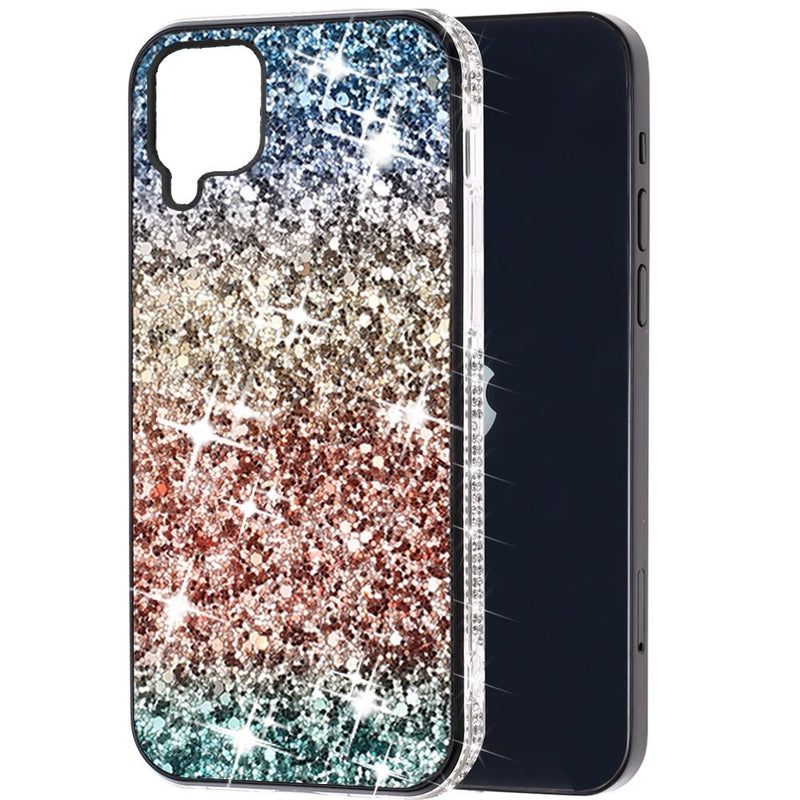 For Samsung A42 5G Decorative Glitter with Diamond All Around Hybrid - B Style