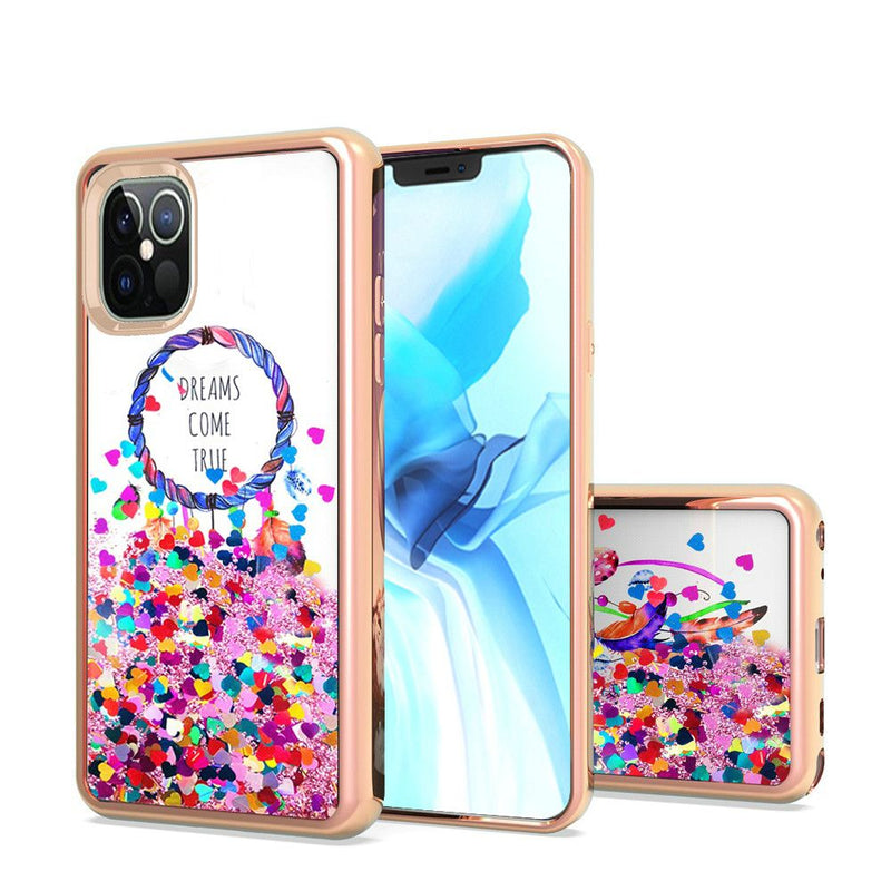 Design Water Quicksand Glitter Case Cover For iPhone 12/Pro (6.1 Only) - Dreams Come True