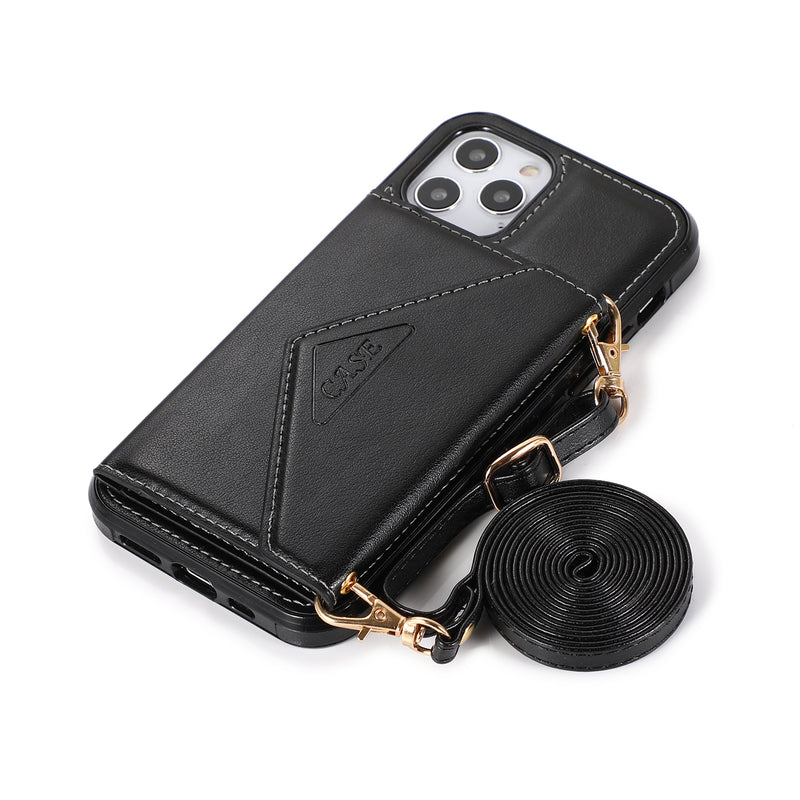 For Apple iPhone 11 (XI6.1) ELEGANT Wallet Case ID Money Holder Case Cover - Black