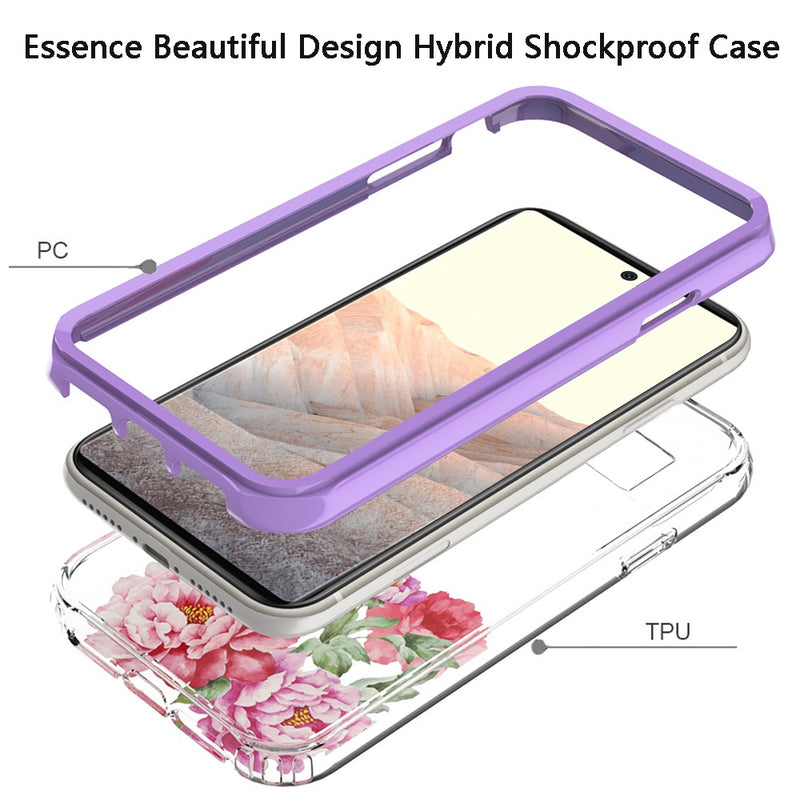 For Google Pixel 6 Essence Beautiful Design Hybrid Shockproof Case Cover - F