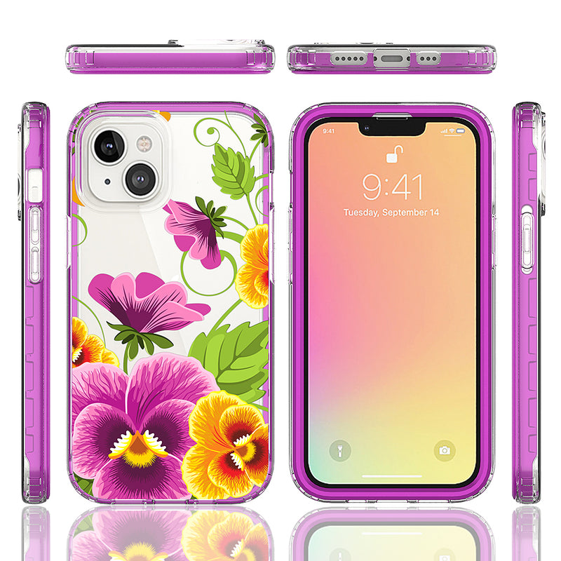 For Apple iPhone 14 PRO 6.1" Essence Beautiful Design Hybrid Shockproof Case Cover - B