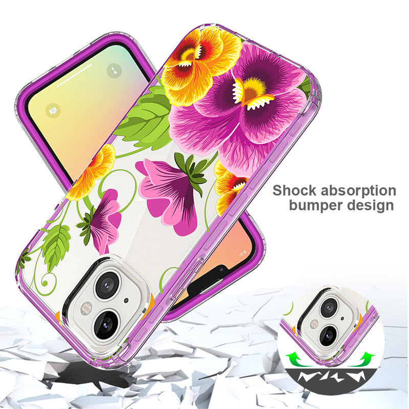 For Apple iPhone 14 PRO 6.1" Essence Beautiful Design Hybrid Shockproof Case Cover - B