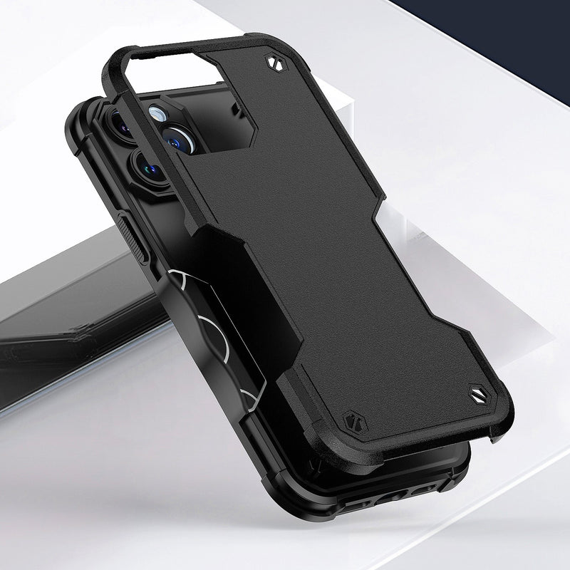 For iPhone 13 Pro Max Exquisite Tough Shockproof Hybrid Case Cover - Black