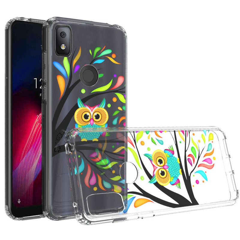 For Revvl 4 Design Transparent Hybrid Case - Owl