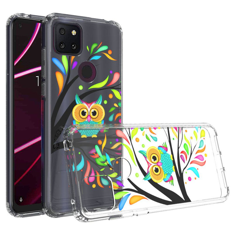 For Revvl 5G Design Transparent Hybrid Case - Owl