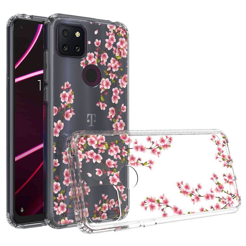 For Revvl 5G Design Transparent Hybrid Case - Winter Jasmine